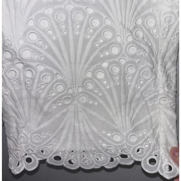 ANDIE The Suasi‎ Crop Pant Eyelet Detail Summer Womens Size Small White NWT - Picture 6 of 7